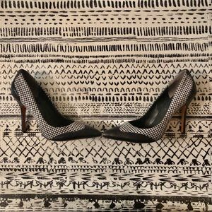 Rachel Roy Houndstooth Pump with Black Leather Tips